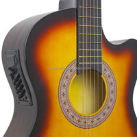 Wholesale 38 Inch Electric Acoustic Guitar OEM Service Full Size Cutaway Electric Guitars Kit for Beginner Adult Kid