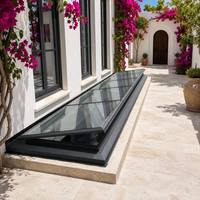 Fenêtre de ventilation automatique motorisée coulissante en aluminium avec verre isolant pour terrasse, escalier, puits de lumière et lucarne