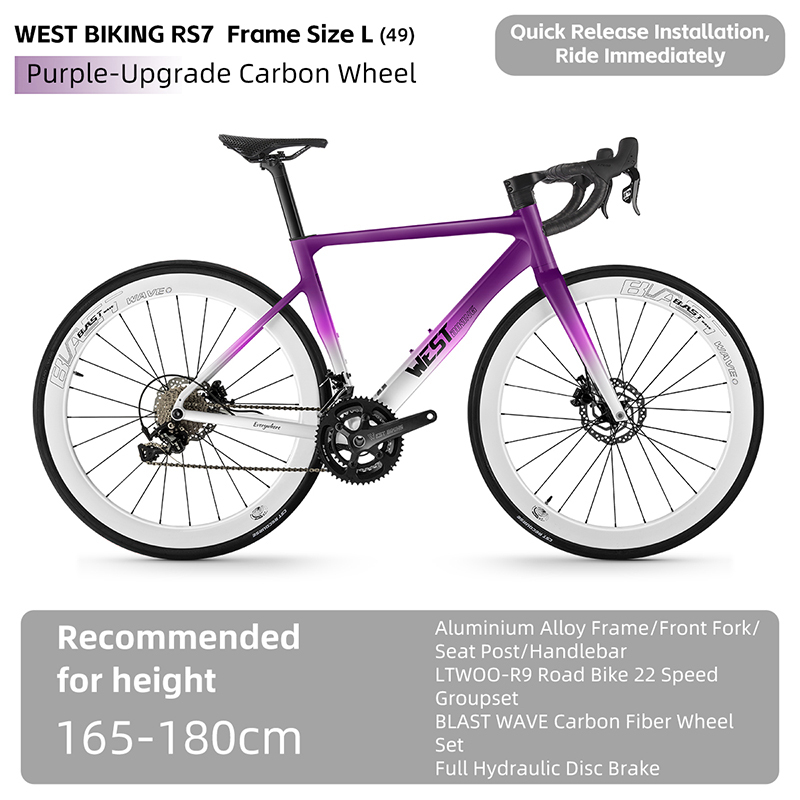 Roue en carbone violet-L