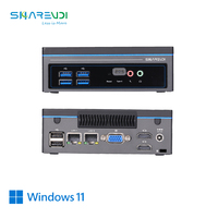 Nouvel ordinateur miniature personnalisé à triple écran (2*HD+VGA) avec 2 cartes réseau LAN, mini serveur, équipement de bureau, scanner, boîtier TV, support VESA, AMD A6