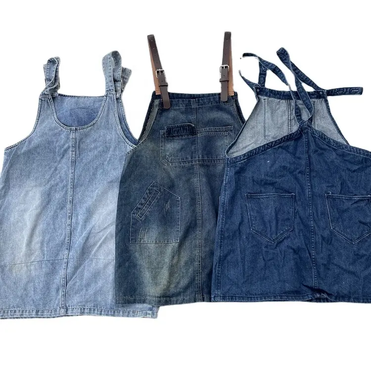 Jins Vintage rok suspender musim panas baju digunakan di bales Harga ropa barata baju bekas bundel
