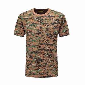 เสื้อยืดผ้าฝ้ายลายพรางกิจกรรมยุทธวิธีกลางแจ้งน้ำหนักเบาระบายอากาศได้ดีผ้าทอแบบกำหนดเองได้ - Product Image 1