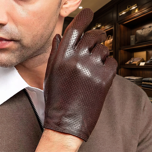 Hot Selling Men's Sheep Leather Touch Screen <b>Gloves</b> and <b>Women's</b> <b>Driving</b> <b>Gloves</b> Breathable and Plain Style for Outdoor Use - Product Image 3