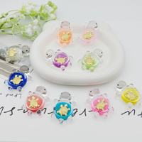Breloques Tortue Lumineuses Colorées à Dos Plat pour Coques de Téléphone DIY, Décoration Micro-Paysage Kawaii pour Aquarium et Terrarium, Tortue qui Brille dans le Noir