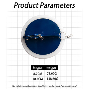 Conector de disco con plomada incorporada de 8.7cm ajustable para equipo de pesca de arrastre en barco en agua salada - Product Image 5