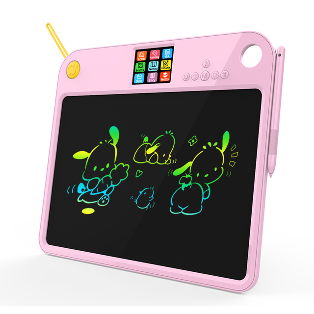 Blue Pink Large Screen LCD Writing Tablet with Voice Educational Tool for Kids & Teaching Aid