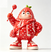 Figurine de collection personnalisée en PVC et ABS, motif maïs à pois rouges, style dessin animé, fabriquée en Chine, OEM sur mesure pour la vente en gros aux marques