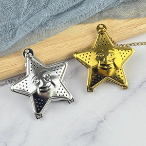 Accesorios para Té de Grado Alimenticio, Colador de Acero Inoxidable en Forma de Estrella con Rostro Humano, Infusor de Hierbas y Especias - Product Image 1