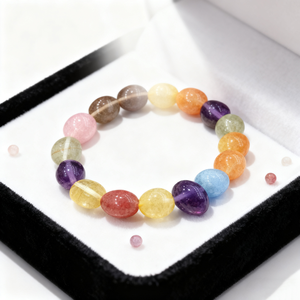 สร้อยข้อมือคริสต์มาสรูปนางฟ้าประดับอเมทิสต์หลากสีสัน งานฝีมือคริสตัลสุดหรู พร้อมเทคนิคการแกะสลักลูกบอลขัดเงา - Product Image 4