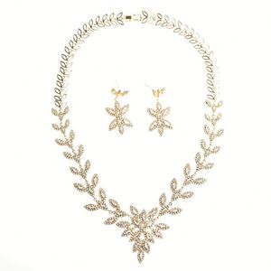 HIBRIDE, superventas, AAA Cubic Zirconia, 2 uds., conjunto de joyería, diseño de hoja de moda, colgante, collar y pendientes, conjuntos para mujer, - Product Image 5