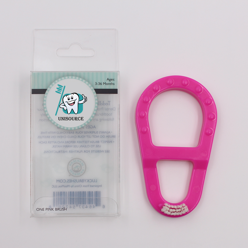 Anti Slip Handle Training Small Head Big Grips Ring Shape Safety Toddler Kids Toothbrush For Baby