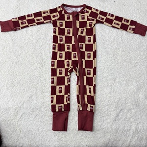 베이비 패션 왌제품 배송 가능 캐주얼 대나무 비스코스 아기 잠옷 부드러운 랜덤 사이즈 프린트 지퍼형 도매 블라인드 박스 - Product Image 6