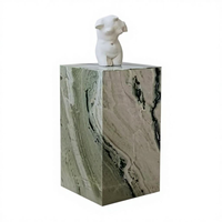 Table basse carrée en marbre naturel, base durable, design moderne et luxueux, meubles de salon haut de gamme pour hôtels