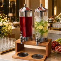 Distributeur de boissons en bois de luxe pour hôtels, banquets, buffets et traiteurs, avec robinet, distributeur de jus commercial