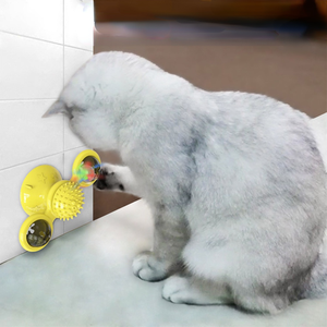 Nouvelles fournitures pour animaux de compagnie : Jouet pour chat en TPR à la menthe, tourne-disque amusant en forme de moulin à vent - Product Image 4