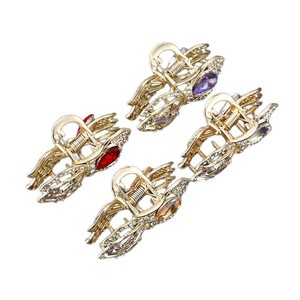 Magnifiques pinces à cheveux en cristal, alliage d'or, avec strass, pour accessoire de coiffure de fête - Product Image 5