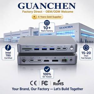 Thunderbolt 5 アルミニウム合金製ドッキングステーション 15in1 8K120Hz対応 DP 140W 80Gbps USB 3.2 10Gbps NVMe SSDエンクロージャ 2.5G イーサネット - Product Image 1