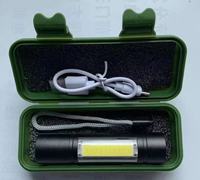 Mini lampe torche rétractable d'extérieur 511 avec lumière puissante, petite lampe de poche domestique rechargeable par USB, barres latérales en alliage d'aluminium COB