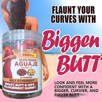 Gummies Aguajie pour femmes sous marque privée, export transfrontalier de gummies de Maca, compléments alimentaires pour les hanches BBL, vente directe de la source, support commercial
