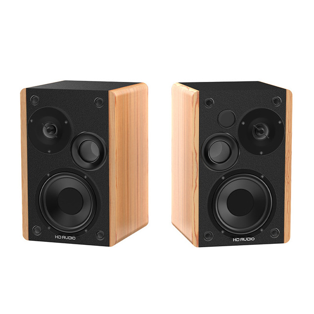 Cross-border Wholesale SR01 Computer Desktop Audio Multimedia Desktop Speaker 2.0 Wooden Bookshelf Speaker