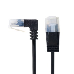 Cable Ethernet Cat6 ultradelgado RJ45 en ángulo A recto, Cable de red UTP, Cable de conexión, LAN Cat 6 de 90 grados para enrutador de ordenador portátil - Product Image 3