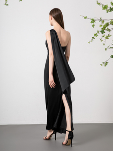 <span class=keywords><strong>Mily</strong></span> Bridal ED023 Robe décontractée de haute qualité pour dames avec logo personnalisé Vêtements d'été élégants en mousseline de soie à une épaule pour femmes - Product Image 5
