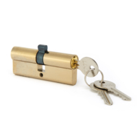 SAMHOO Cylindre de serrure de porte personnalisé en fer massif et laiton, anti-perçage, à mortaise, entraxe 60mm 80mm, 3 clés, impression numérique dorée