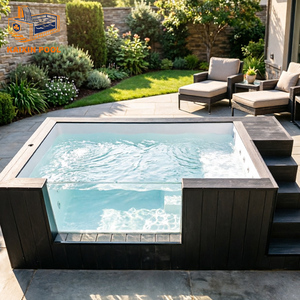 Jacuzzi de lujo para jardín, tamaño pequeño, piscina de hidromasaje, piscina prefabricada de fibra de vidrio, piscinas exteriores para adultos. - Product Image 1