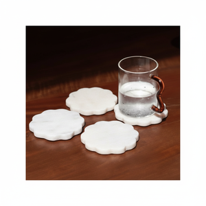 ชุดจานรองแก้วหินอ่อน4ชิ้นจานรองแก้วหินทันสมัยจานรองแก้วหินอ่อนธรรมชาติหรูหรา - Product Image 1