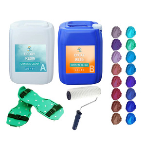 Độ bóng cao tinh thể lỏng rõ ràng nhựa Epoxy sắc tố nhựa Epoxy AB keo gallon kim loại Sàn epoxy Vật liệu Epoxy - Product Image 6