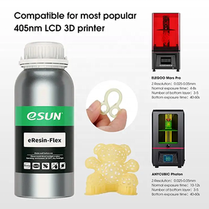 <span class=keywords><strong>Résine</strong></span> <span class=keywords><strong>flexible</strong></span> ESUN EResin-Flex, type TPU, <span class=keywords><strong>résine</strong></span> UV 405 nm pour imprimante 3D LCD <span class=keywords><strong>SLA</strong></span> DLP - Product Image 3