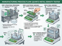 Machine de mesure de densité numérique QUARRZ AU 600ME, haute précision, pour tester les échantillons d'alliages métalliques, d'alliages durs, protection IP55