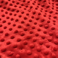 Popular manta de bebé Minky Dot suave tela de terciopelo burbuja felpa polar tela