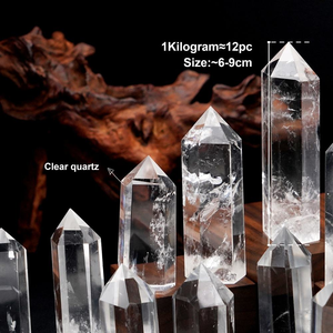 Vente en gros de pierres de <span class=keywords><strong>chakra</strong></span> en cristal naturel de haute qualité, pierres de guérison polies, pointe de quartz clair <span class=keywords><strong>pour</strong></span> la décoration de la maison - Product Image 5