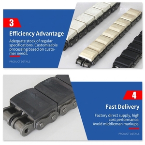 Cadena de Rodillos con Cubierta de Goma Resistente al Calor 16A-G1 <span class=keywords><strong>para</strong></span> Línea de Producción de Tejas, Venta Directa de Fábrica - Product Image 3
