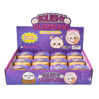 Nouvel Arrivage Squishy Dumpling Viral en forme de Boulette de Cristal à Poudre d'Or, Squishy Dumpling Doré à la Vapeur, Vente en Gros