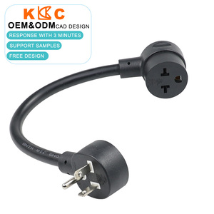 ปลั๊กอุตสาหกรรม 20A NEMA 5-20P, ขั้วต่อไฟฟ้าแบบ US ตัวผู้, ปลั๊กสายไฟ AC สำหรับงานหนักสำหรับการจ่ายไฟเซิร์ฟเวอร์และอุปกรณ์ - Product Image 1
