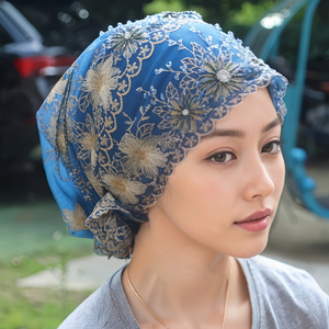 Sombrero de Encaje de Lujo YASEEN con Borlas, para Banquetes Formales, Transpirable y Ecológico para Todas las Estaciones - Product Image 1