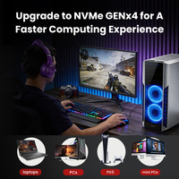 قرص صلب تايمي M.2 PCIe NVMe SSD مقاس 22*80 ملم، M.2 PCIE 4.0 SSD بسعات 256 جيجابايت و512 جيجابايت و1 تيرابايت و2 تيرابايت و4 تيرابايت للحواسيب المحمولة وتدريب الذكاء الاصطناعي والألعاب الإلكترونية