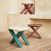 Taburetes de paso plegables para acampar al aire libre al por mayor taburete de boceto de paso plegable de madera antideslizante de 300 libras