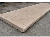 Pierre naturelle de bord de piscine sur mesure 1000x400x40mm en travertin et marbre pour terrasse de piscine extérieure, patio de villa et bordure de piscine paysagère