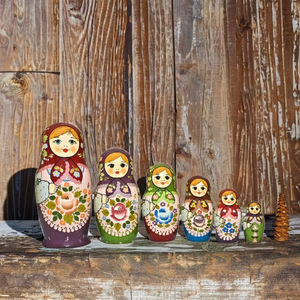 5 6 7 couches personnalisé main peinture Souvenir fabriqué <span class=keywords><strong>bois</strong></span> Matryoshka Babushka russe poupées gigognes pour enfant cadeau - Product Image 3