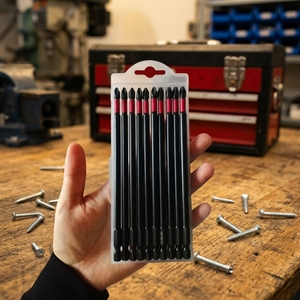 High Torque Capacity Universal Compatibility 10pcs 6.35mm S2 Steel Phillips <b>Screwdriver</b> <b>Bit</b> Black Oxide Anti-Rust Coating - Product Image 4