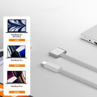 USB Tipe C Ke untuk Magsafe 3 Kabel Pengisi Daya Magnetik Konverter Kabel Pengisi Daya Laptop PD 140W untuk MacBook Air/Pro A2442 A2485