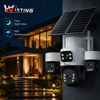 Caméra IP de sécurité solaire Hieasy 8MP 4G avec carte SIM 4G, objectif multiple, vision nocturne couleur 360 degrés PTZ, extérieur