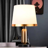 Lampu meja kain hitam Modern mewah, lampu meja dekorasi rumah lampu malam samping tempat tidur