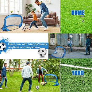 Ensemble de 2 pièces de <span class=keywords><strong>but</strong></span> de football Popup filets de football pliables portables pour enfants avec sac de transport ballon de football - Product Image 6