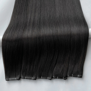 Extensions per <span class=keywords><strong>capelli</strong></span> <span class=keywords><strong>veri</strong></span> Haiyi Hair Genius Weft Double Drawn, nuove, vergini, con cuticole allineate, <span class=keywords><strong>capelli</strong></span> cinesi all'ingrosso # Colore Popolare 1B - Product Image 6