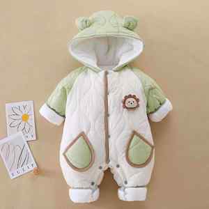 <b>Winter</b> Newborn Girls Boys Jumpsuit Hooded Infant <b>Overalls</b> Baby Clothes Boys Warm Snowsuit Coat Kid Bear Romper Toddler Outerwear - Product Image 2