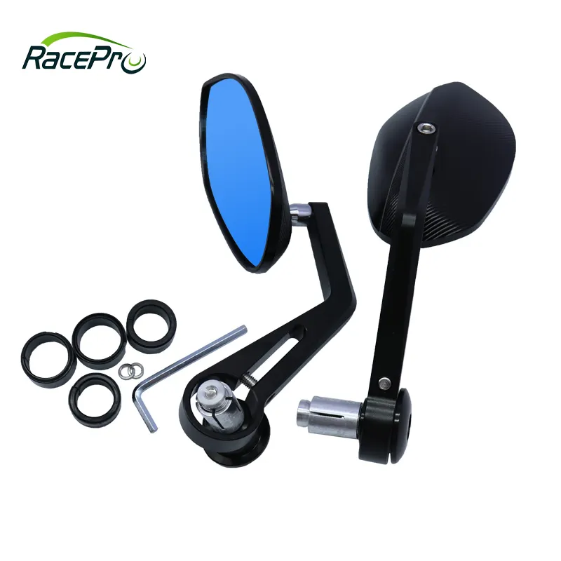 RACEPRO 22mm 7/8" inch Handlebar Mirror Universal Rear View For M8/M10 Standard Super Sport Naked Street Bike Cruiser